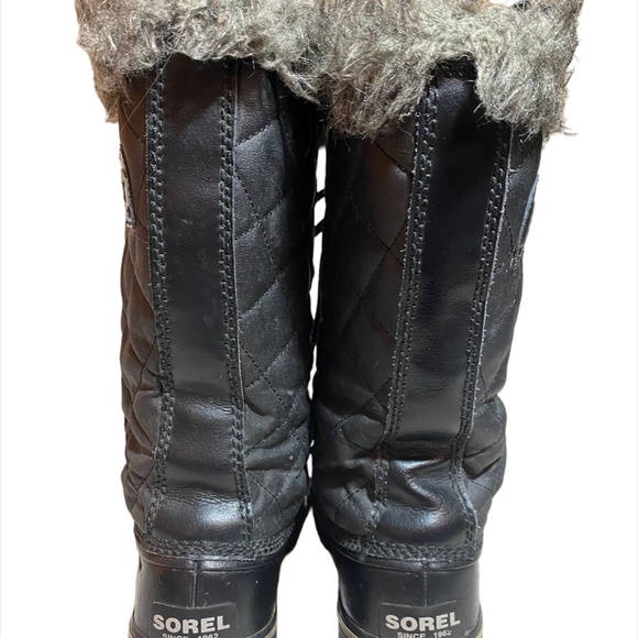 Sorel Tofino II Black Waterproof Insulated Faux Fur Winter Snow Boots Size 7 - Picture 3 of 6